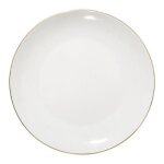 Lot de 6 assiettes plates petit salon 27cm blanc
