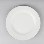 Assiette plate - blanc - ronde - lot de 6 - porcelaine - 28cm Assiette plate - blanc - ronde - lot de 6 - porcelaine - 28cm