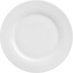 Assiette - secret de gourmet - uni - 24cm - porcelaine - lot de 6 - blanc