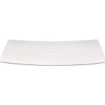Lot de 6 assiettes rectangulaires foodji porcelaine l230 x lg110 mm.