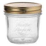 Lot de 6 bocaux en verre avec capsule dore 20cl - joint hermtique intgr