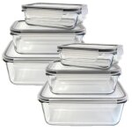 Lot de 6 boîtes de conservation gigognes hermétiques en verre avec couvercles clips - plats ultra résistants ... Lot de 6 boîtes de conservation gigognes hermétiques en verre avec couvercles clips - plats ultra résistants ...