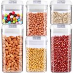 Lot de 6 botes hermtiques sans bpa pour stockage aliment sec avec couvercles de verrouillage