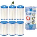Lot de 6 cartouches de filtration intex pour filtre piscine - type a - fibres dacron - nettoyage facile ...