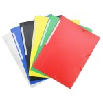 Lot de 6 chemises  lastiques 3 rabats waytex 931457 - polypro 45 - 10e souple a4 - coloris assortis ...