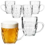 Chopes  bire - mambocat - dijon - 02 litre - 6 pices - verre robuste avec relief