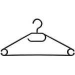 Lot de 6 cintres plastique - mondex - avec crochet tournant - 40. 5x5x20cm - noir