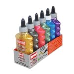 Lot de 6 colles m�talliques 180ml - instant - assortiment 6 couleurs - loisirs cr�atifs - slime - 14871 ...