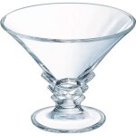 Lot de 6 coupes � dessert transparentes en verre - 21 cl