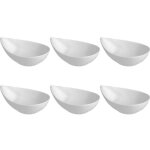 Lot de 6 coupelles porcelaine goutte 21cm blanc