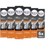 Crme dpilatoire - veet - lot de 6 - 200ml - peaux normales - pour homme