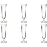 Lot de 6 fltes de champagne julia 13cl transparent