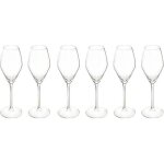 Lot de 6 fltes  champagne silvia 21cl transparent
