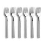 Lot 6 fourchettes a dessert nature 18cm en acier inoxydable