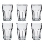 Lot de 6 gobelets en verre mojito 36cl transparent
