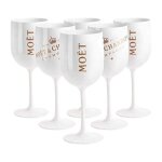 Lot de 6 grands verres blancs en acrylique ice imp�rial �dition pour champagne