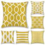 Lot de 6 housse de coussin 45x45 cm plante tropicale en coton et lin couvre - lit taie doreiller coque ...