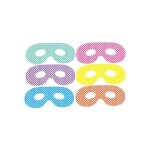 Lot de 6 masques de bal masqu� loups happy color - le g�ant de la f�te