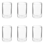 Lot de 6 mugs double paroi clea 40cl transparent Lot de 6 mugs double paroi clea 40cl transparent