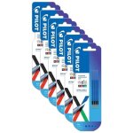 Lot de 6 packs 4 recharges bleu pour frixion ball 4 colors - encre gel effa�able - pointe fine