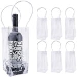 Lot de 10 sacs � glace en pvc anti - fuite avec poign�e de transport rafra�chisseur de bouteille de champagne ...