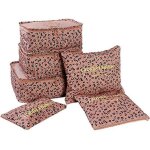 Lot de 6 sacs de voyage aux motifs imprim�s organiseurs de voyage