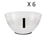 Lot de 6 saladier bol de service - diam�tre 25. 5 x hauteur 12. 3 cm - juanio