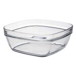 Lot 6 saladiers carrs en verre tremp - 15 cl