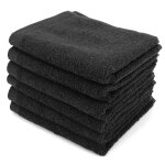 Lot de 6 serviettes invit 30x50 cm alpha noir