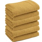 Lot de 6 serviettes invit ponge spa 30 x 50 cm / 400 gr / m - spa jaune mas
