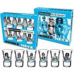 Verres shooters - soire mecs - lot de 6 - blanc - compatibilit lave - vaisselle