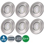 Lot de 6 spot led encastrable salle de bain ip44 tanche spot de plafond ultra - plat 3000k blanc neutre ...