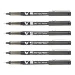 Stylo roller - pilot - hi - tecpoint v5 - encre liquide - pointe fine - lot de 6