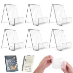 Support à livres - transparent - acrylique - lot de 6 - design triangulaire - durable Support à livres - transparent - acrylique - lot de 6 - design triangulaire - durable