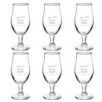 Lot de 6 verres a bieres  tant quil y a de la bire il y a de la vie  - verre  bire contenance 53cl ...