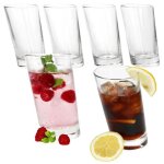 Lot de 6 verres  long drink pisa inclins en verre - 11007020s