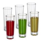 Relaxdays lot de 6 verres  shot fond pais six cl chacun schnaps liqueur lavable au lave - vaisselle ...