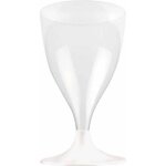 Verres  vin - paris prix - lot de 6 - plastique - 18cl - transparent