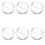 Lot de 6 verrines rondes palm 10cm transparent