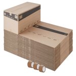 Pack and move - lot 60 cartons d�m�nagement xl - 80 x 40 x 40 cm - poign�es renforc�es - 3 adh�sifs offerts ...