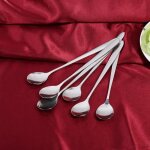 Cuill�res � caf� - zerone - lot de 6 - acier inoxydable - anticorrosion - long manche