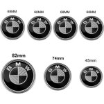Lot de 7 bmw carbone noir logo embl�me centre de roue enjoliveur de roue