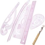 Lot de 7 règle de patchwork français couture coupe de vêtement en plastique artisanat règle de léchelle ... Lot de 7 règle de patchwork français couture coupe de vêtement en plastique artisanat règle de léchelle ...