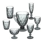 Relaxdays lot de 7 verres cruche bol � glace 2 gobelets � eau et vin coupes adapt�s pour le lave - vaisselle ...
