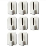 Lot de 8 crochets adh�sifs pour tringles extensible � rideaux (2531)
