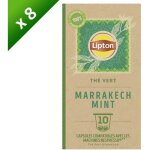 Lot de 8 lipton capsules th vert bio menthe de marrakech pour nespresso (8 x 10 capsules)