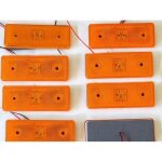 Lot de 8 orange led feux de gabarit 12v 12 volt po Lot de 8 orange led feux de gabarit 12v 12 volt po