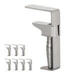 Pince a nappe lot de 8 rglable pour des tables paisses inox jusqu? une paisseur de 42 cm argent