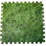 Lot de 9 dalles de protection de sol pour piscine 50 x 50 cm imitation gazon �paisseur 8 mm pour piscine ...