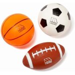 Lot de ballons de sport - m molto - football basketball rubis - multicolore - caoutchouc - enfant